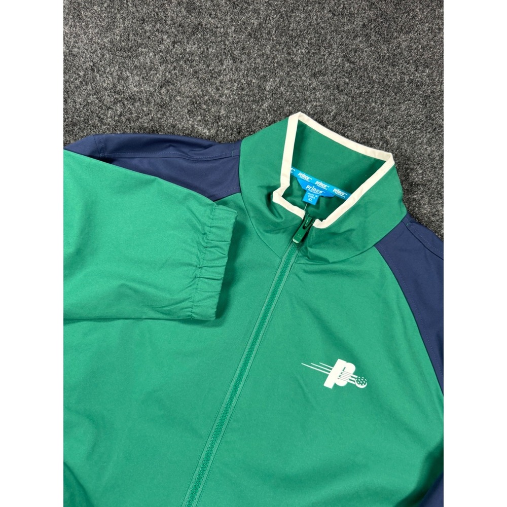 Prince Pickleball Jacket Mens XL Green Blue Full Zip Windbreaker NWT
